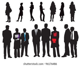 Silhouettes People Stock Vector (Royalty Free) 96176486 | Shutterstock