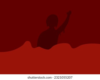 siluetas de personas torturadas en el infierno