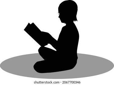 Silhouettes of people with a book.