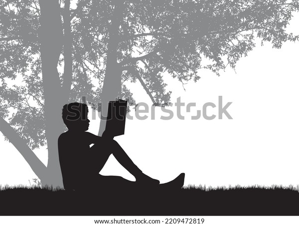 Silhouettes People Book Stock Vector (Royalty Free) 2209472819 ...