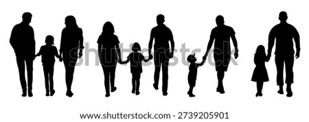 silhouettes of people. silhouettes of children