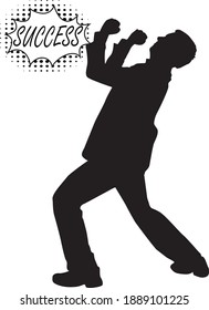  Silhouettes people  conceptual. Comic illustration.