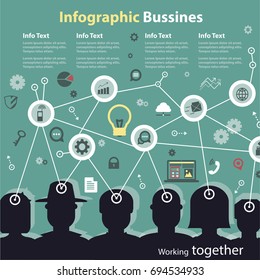 Silhouettes of People Connected to the Digital Technology Network in the Cloud