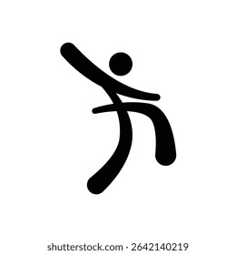 silhouettes of people dancing and having fun logo vector