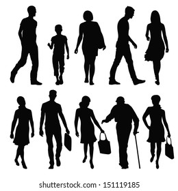 silhouettes of people in different poses