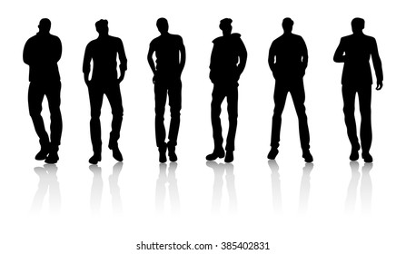 silhouettes of people in different poses
