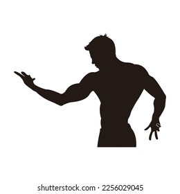 silhouettes of people or silhouettes of people exercising and fitness