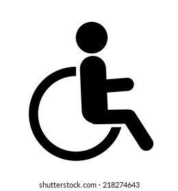 silhouettes people  handicap