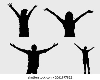 silhouettes of people, silhouettes of person, freedom 