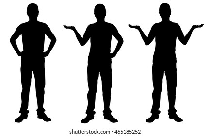 silhouettes of people presenting or not knowing