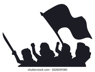 197 Soldier raising flag Stock Illustrations, Images & Vectors ...