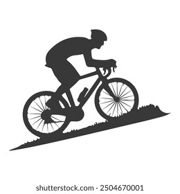  silhouettes of people riding bicycle. cyclist  view. high detail. isolated on a background.