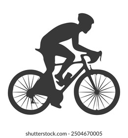  silhouettes of people riding bicycle. cyclist  view. high detail. isolated on a background.