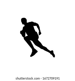 silhouettes of people running for design purposes