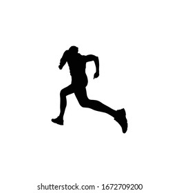 silhouettes of people running for design purposes