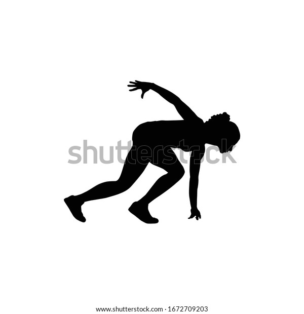 Silhouettes People Running Design Purposes Stock Vector (Royalty Free ...