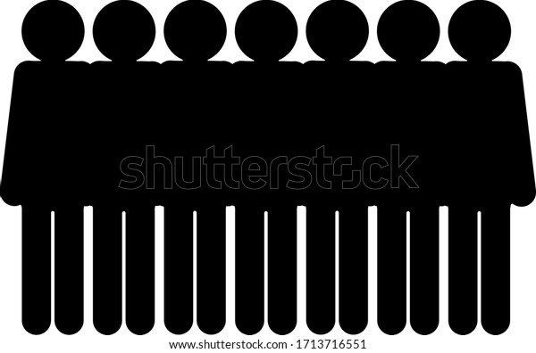 Silhouettes People Stand Next Each Other Stock Vector Royalty Free 1713716551 Shutterstock 