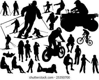 Silhouettes of the people - vector collection