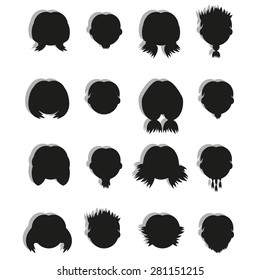Silhouettes of people's heads