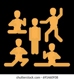 Silhouettes of the person in the movement. Vector illustration
