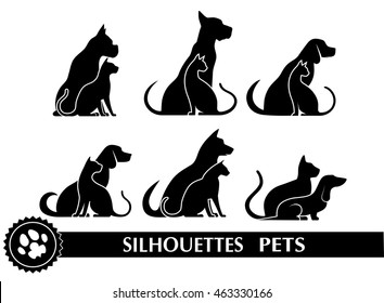 silhouettes of pets