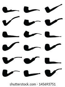 Silhouettes of pipes-vector