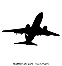 Silhouettes of planes on a white background