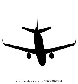 Silhouettes of planes on a white background