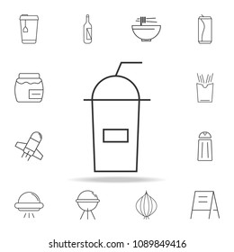 silhouettes of plastic cup line icon. Detailed set of web icons and signs. Premium graphic design. One of the collection icons for websites, web design, mobile app on white background