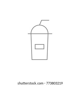 silhouettes of plastic cup line icon. Web element. Premium quality graphic design. Signs symbols collection, simple icon for websites, web design, mobile app, info graphics on white background