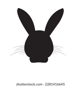 Silhouettes of rabit, vector illustration,beautifull rabit