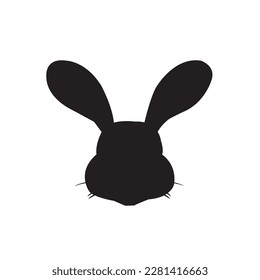 Silhouettes of rabit, vector illustration,beautifull rabit