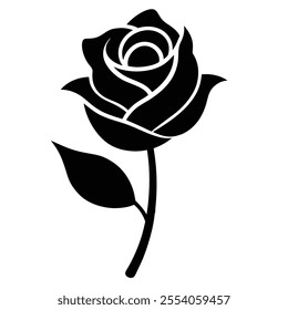Silhouettes of roses icon vector