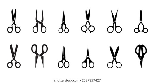 Silhouettes of Scissors different pack of Scissor silhouettes