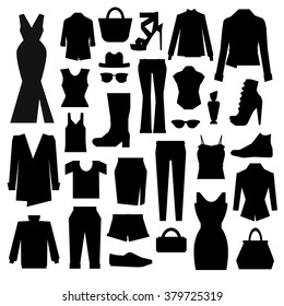 silhouettes set of clothes