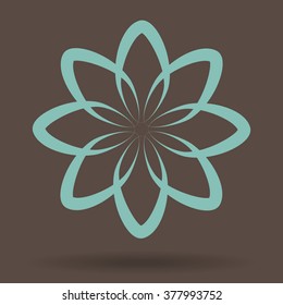 silhouettes of simple vector flowers