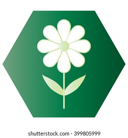 silhouettes of simple vector flowers