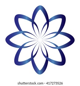 silhouettes of simple vector flowers