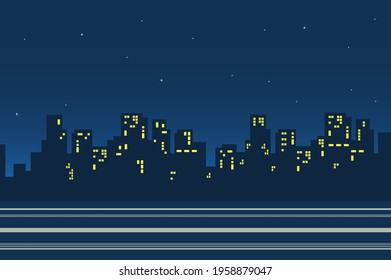 都会 夜景 道 のベクター画像素材 画像 ベクターアート Shutterstock