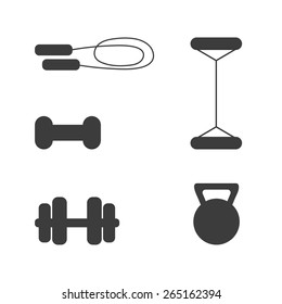 silhouettes of sports equipment 01