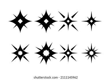 silhouettes of stars, simple illustration of stars