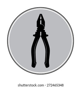 Silhouettes of tools. Vector illustration.