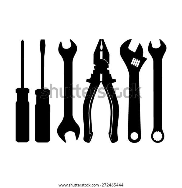 Silhouettes Tools Vector Illustration Stock Vector (Royalty Free ...