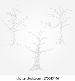 silhouettes of trees