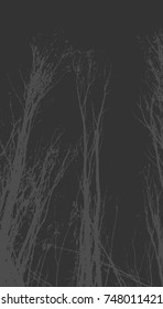 Silhouettes of Trees on subtle background. Tree Pattern. Vector illustration