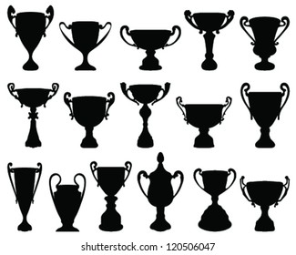 Silhouettes of trophies 3-vector
