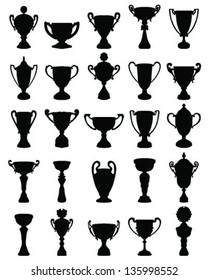 Silhouettes of trophies 4-vector