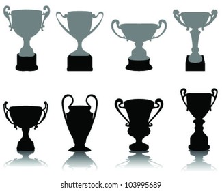 Silhouettes of trophies-vector