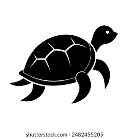 A silhouettes Turtle vector illustration on white background