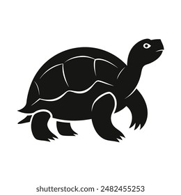 A silhouettes Turtle vector illustration on white background